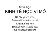 Tài liệu môn học kinh tế học vi mô