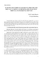 Xu hướng phát triển ngành dịch vụ trên thế giới hiện nay và những vấn đề đặt ra đối với sự phát triển của ngành dịch vụ Việt Nam