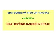 Dinh dưỡng và thức ăn thủy sản - Chương 4: Dinh dưỡng carbohydrate