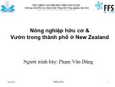 Nông nghiệp hữu cơ và vườn trong thành phố ở New Zealand