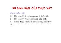 Sự sinh sản của thực vật