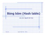 Bài giảng Cấu trúc dữ liệu và giải thuật - Chương 9: Bảng băm (Hash table)