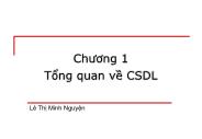 Bài giảng Cơ sở dữ liệu - Chương 1 Tổng quan về CSDL