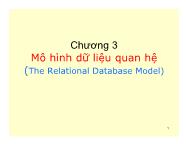 Bài giảng Cơ sở dữ liệu - Chương 3 Mô hình dữ liệu quan hệ (The Relational Database Model)