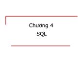 Bài giảng Cơ sở dữ liệu - Chương 4 SQL