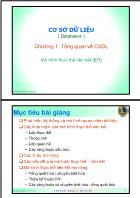 Bài giảng Cơ sở dữ liệu (Databases) - Chương 1: Tổng quan về CSDL - Mô hình thực thể liên kết (ER)