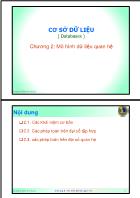 Bài giảng Cơ sở dữ liệu (Databases) - Chương 2: Mô hình dữ liệu quan hệ