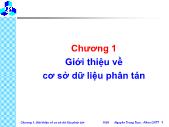 Bài giảng Cơ sở dữ liệu phân tán - Chương 1 Giới thiệu về cơ sở dữ liệu phân tán