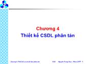 Bài giảng Cơ sở dữ liệu phân tán - Chương 4 Thiết kế CSDL phân tán