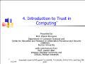 Bài giảng Computer Security - 4. Introduction to Trust in Computing