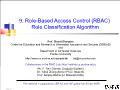Bài giảng Computer Security - 9. Role-Based Access Control (RBAC) Role Classification Algorithm