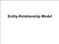 Bài giảng Database System - 2. Entity-Relationship Model