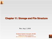 Bài giảng Database System Concepts - Chapter 11: Storage and File Structure