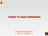 Bài giảng Database System Concepts - Chapter 14: Query Optimization