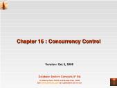 Bài giảng Database System Concepts - Chapter 16: Concurrency Control