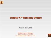 Bài giảng Database System Concepts - Chapter 17: Recovery System
