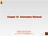 Bài giảng Database System Concepts - Chapter 19: Information Retrieval