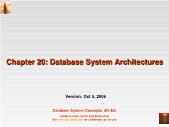 Bài giảng Database System Concepts - Chapter 20: Database System Architectures