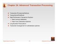 Bài giảng Database System Concepts - Chapter 25: Advanced Transaction Processing