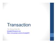 Bài giảng Hệ quản trị cơ sở dữ liệu - Transaction