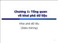 Bài giảng Khai phá dữ liệu (Data mining) - Chương 01: Tổng quan về khai phá dữ liệu