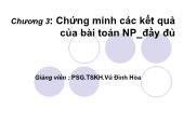 Bài giảng Lý thuyết độ phức tạp - Chương 3: Chứng minh các kết quả của bài toán NP_đầy đủ