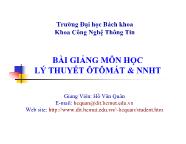 Bài giảng môn học Lý thuyết Ôtômát & NNHT