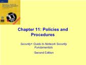 Bài giảng Security+ Guide to Network Security Fundamentals - Chapter 11: Policies and Procedures