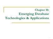 Chapter 10: Emerging Database Technologies & Applications