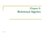 Chapter 5: Relational Algebra