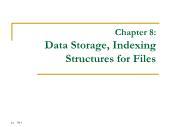 Chapter 8: Data Storage, Indexing Structures for Files