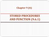 Chapter 9 (tt) Stored procedures and function (9.6.1)
