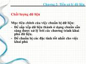 Chương 2: Tiền xử lý dữ liệu