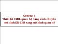 Chương 6: Thiết kế CSDL quan hệ bằng cách chuyển mô hình ER-EER sang mô hình quan hệ