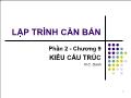 Bài giảng Lập trình căn bản - Phần 2 - Chương 9: Kiểu cấu trúc