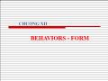 Bài giảng môn: Coreldraw - Chương XII: Behaviors - Form
