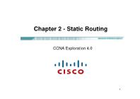 Bài giảng môn Mạng máy tính - Chapter 2: Static routing