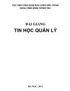 Bài giảng môn Tin học quản lý