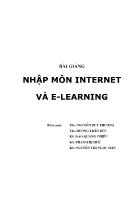 Bài giảng nhập môn internet và E - Learning