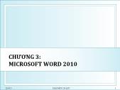 Bài giảng Nhập môn Tin học - Phần 3: Advanced word