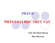 Bài giảng Sinh hóa học - Phần II: Phân loại học thực vật