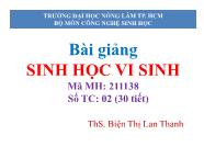 Bài giảng Sinh học vi sinh