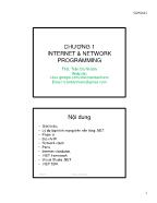 Bài giảng Thuật toán và ngôn ngữ lập trình C - Chương 1: Internet và network programming