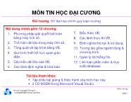 Bài giảng Tin đại cương - Chương 1: Phương pháp giải quyết bài toán bằng máy tính số