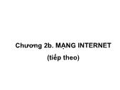 Bài giảng Tin học căn bản - Chương 2b: Mạng internet (tiếp theo)