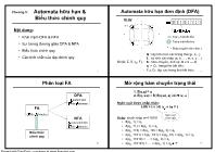 Bài giảng Tin học - Chương 3: Automata hữu hạn và biểu thức chính qui