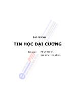 Bài giảng Tin học đại cương - Chương 1: Các khái niệm cơ bản