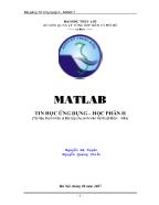 Bài giảng Tin ứng dụng 2 – Matlab 7