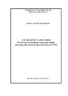 Các mô hình và phần mềm tối ưu hoá và ứng dụng trong nông nghiệp (bài giảng điện tử trong khuôn khổ dự án CNTT)