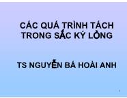 Các quá trình tách trong sắc ký lỏng